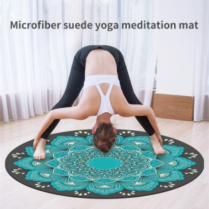 Hot Sales Anti Slip Custom Printed Meditation Cushion Suede Natural Rubber Meditation Mat