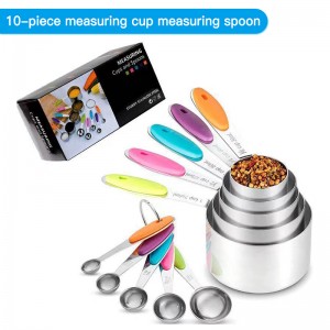 Kitchen Metal Measuring Cups Stainless Steel Scale Measuring Spoon and Cup Set Custom Measuring Cups