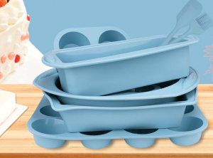 Lovely Kitchen silicone baking & pastry tools kit bakeware sets Muffin Bread loaf Pans Mold Trays