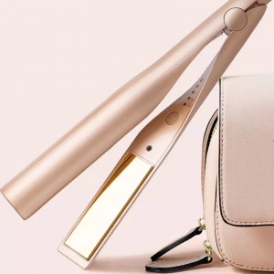 Welcomed twisted flat irons gold 360 degree rotate ceramic quick straightener curler hair care tools