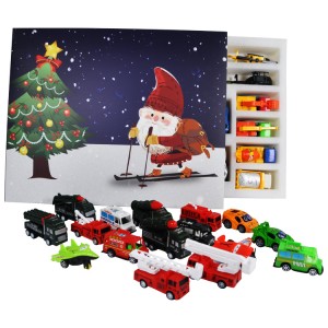 Christmas Countdown Advent Calendar Construction 24 Different Car Toys Set Disassembly Engineering Vehicle Toys