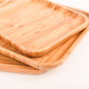 Luxury eco-friendly reusable biodegradable custom kids bamboo wood baby food dinner plates bamboo tray set dinnerware