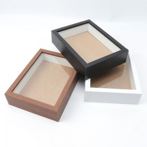 MDF Black or White shadow box photo picture frames made in China