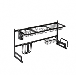 Over The Sink 85cm Stainless Steel Over the Sink Dish Drying Rack Dish Drainer Rack Kitchen Storage