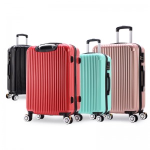 new design zipper high quality luggage travel hard shell trolley case low MOQ waterproof portable safety carry on suitcase