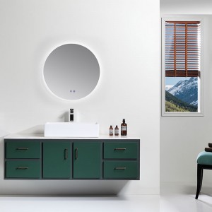 Bathroom storage cabinet with sink modern bathroom vanity with LED lighting mirror custom bathroom equipment