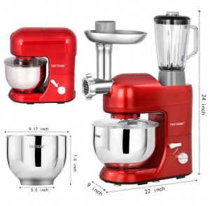 5-in-1multifunctional kitchen appliances kitchen’s aid stand mixer with blender and meat grinder 1800W 5L stainless steel bowl