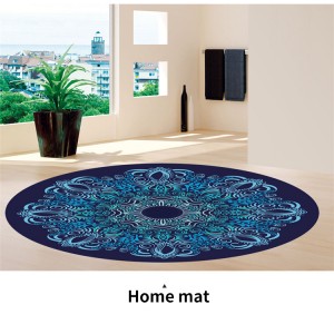 Hot Sales Anti Slip Custom Printed Meditation Cushion Suede Natural Rubber Meditation Mat