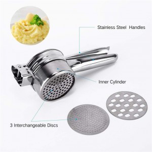 Hot Sale New Product Kitchen Tool Heavy Duty Stainless Steel Potato Ricer Masher Fruit Juice Baby Food Squash Yams Presser