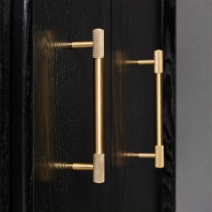 Knurling Brass Solid Furniture Hardware Cabinet Drawer Handle and Knob Wardrobe Pulls