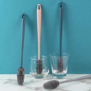 Long Handle Silicone Glass Bottle Cleaner Brush Water Bottle Cleaning Brush Household Tea Kitchen Wash Cup