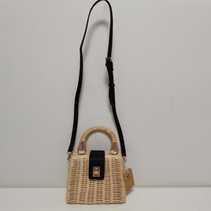 Hot multi-function fashion foldable compact Wicker Bags soft touching Fashion Lady Rattan wicker bags