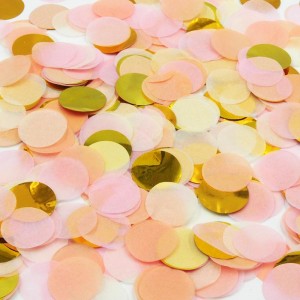 Nicro Gold Foil Tissue Paper Circle Metallic Table Confetti Wedding Party Supplies Custom Confetti Shape