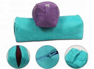 Wholesale Cotton Yoga Bolster Organic Round Rectangular Shape, Meditation Pilates Yoga Pillow Buckwheat Inside