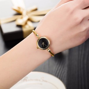 Fashion Creative Gold Plated Wrist Watch Ladies Minimalist Watch