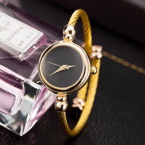 Fashion Creative Gold Plated Wrist Watch Ladies Minimalist Watch