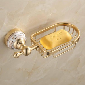 6 PCS Bath Hardware Set Modern Luxury Gold Plated Hotel Bathroom