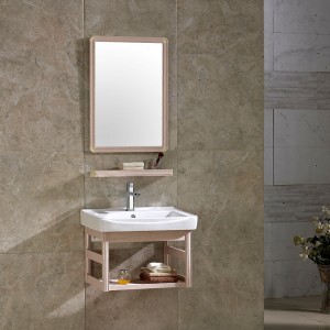 New modern aluminum bathroom mirrored vanity cabinet with lavatory basin bathroom equipment mirror set toilet lavabo cabinet set