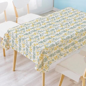 Coated Tablecloth Digital Print Cotton Design Elastic Christmas Table Cloth