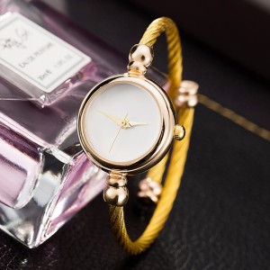 Fashion Creative Gold Plated Wrist Watch Ladies Minimalist Watch