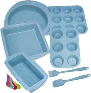 Lovely Kitchen silicone baking & pastry tools kit bakeware sets Muffin Bread loaf Pans Mold Trays