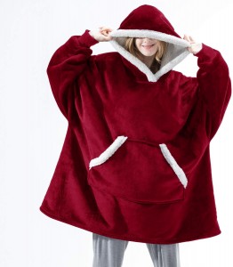 100% Polyetser Luxury Blanket Hoodies Wearable Blanket Sleeves Women Oversized Hoodie Sublimation Hoodie Blanket