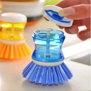 Low Price Household Kitchen Tools Plastic Liquid Soap Dispenser Pot Dish Cleaning Brush