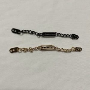 High quanlity Handmade Metal Clothing Accessory Hand Sewing Chain With Covered Metal Label for cloth bag shoes swimwear