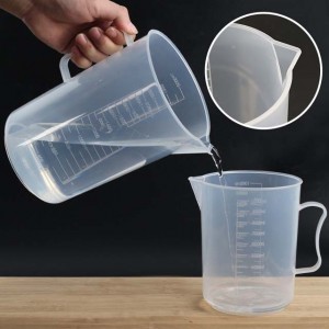 15ml 30ml 100ml 200ml 300ml 500ml 1L 2L Kitchen Transparent Plastic Measuring Cup With Handle
