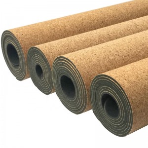 Factory Price Premium Eco Friendly Durable Non-slip Organic Cork Yoga Mat Private Label Natural Rubber Workout Mat