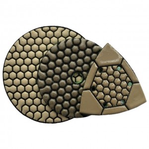 Triangle Dry Flexible Abrasive Tool Triangular Resin Diamond Polishing Grinding Pad 25 Cm For Stone Marble Terrazzo Ceramic