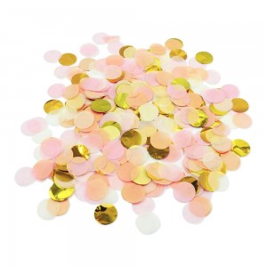 Nicro Gold Foil Tissue Paper Circle Metallic Table Confetti Wedding Party Supplies Custom Confetti Shape