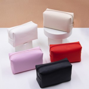 Fashion Women Travel Toiletry Bag Zip Make Up Pouch Case PU Leather Makeup Cosmetic Bag