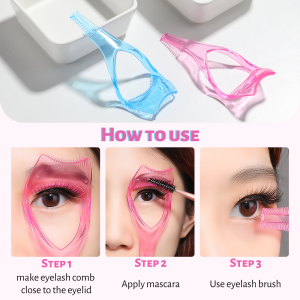 3 In 1 Plastic Eyelash Mascara Guard Applicator Wholesale Eyelashes Makeup Mascara Guard Applicator Guide Helper Tool
