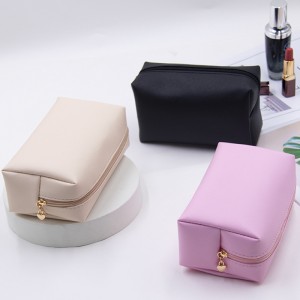 Fashion Women Travel Toiletry Bag Zip Make Up Pouch Case PU Leather Makeup Cosmetic Bag