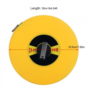 50 Meters Fibreglass Measuring Ruler Long Tape Measure Tools Household Tools 50m Leather Box Fiber Ruler Measuring Tool