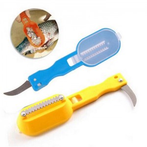Fish Skin Brush Fast Remove Fish Scale Scraper Planer Tool Fish Scaler Fishing Knife Cleaning Tools