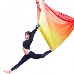 High Quality Multicolor 5m6m7m8m Flying Anti-gravity Fitness Aerial Yoga Hammock Aerial Yoga Swing Stand Set Factory