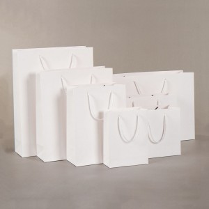 Custom Printed Your Own Logo cardboard packaging White Brown Kraft Gift Craft Shopping Paper Bag With Handles