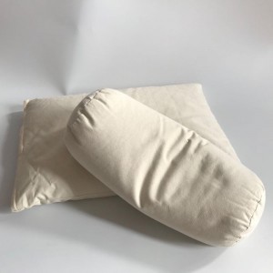 100% cotton zippered shell bolster buckwheat husk pillow for sleep