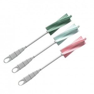 Silicone Cup Brush Kitchen Long Handle Glass Cup Cleaning Brush Household Feeding Bottle Brush Kitchen Cleaning Tools