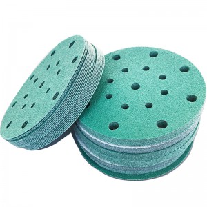 100pcs 150mm 6 Polyester Film Sandpaper Sanding Disc 17-Hole Professional Anti Clog Wet & Dry Hook and Loop Abrasive Tools