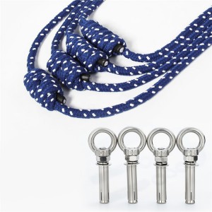 Wholesale Iyengar Yoga Wall Hang Rope Mount Kit Antigravity Inversion Accessorial Tool Wall Ropes Yoga