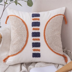 Home Decor Ethnic Cushions Bedside ins Moroccan Lace Tassel Tufted Indian Pillowcase