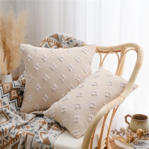 Nordic flower star cotton pillowcase waist pillow bedroom living room sofa bay window cushion