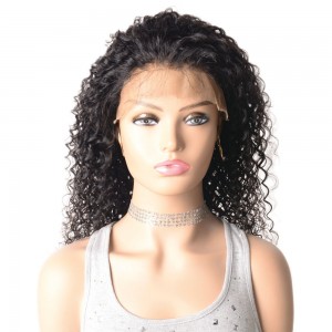 Hot-sale classic synthetic wig long black hair dense curly hair