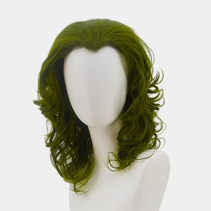 Costume wig Joker Arthur Fleck green short wavy curly hair cosplay synthetic wig