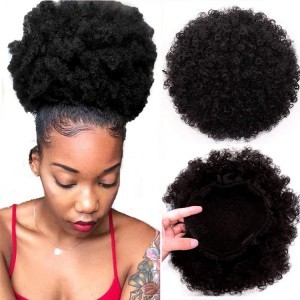 Afro black hair pack convenient simple natural fluffy curly hair bun