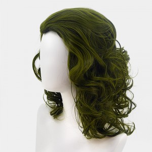 Costume wig Joker Arthur Fleck green short wavy curly hair cosplay synthetic wig