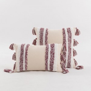 Tufted Pillowcase Boho Ethnic Indian Cushion Cover